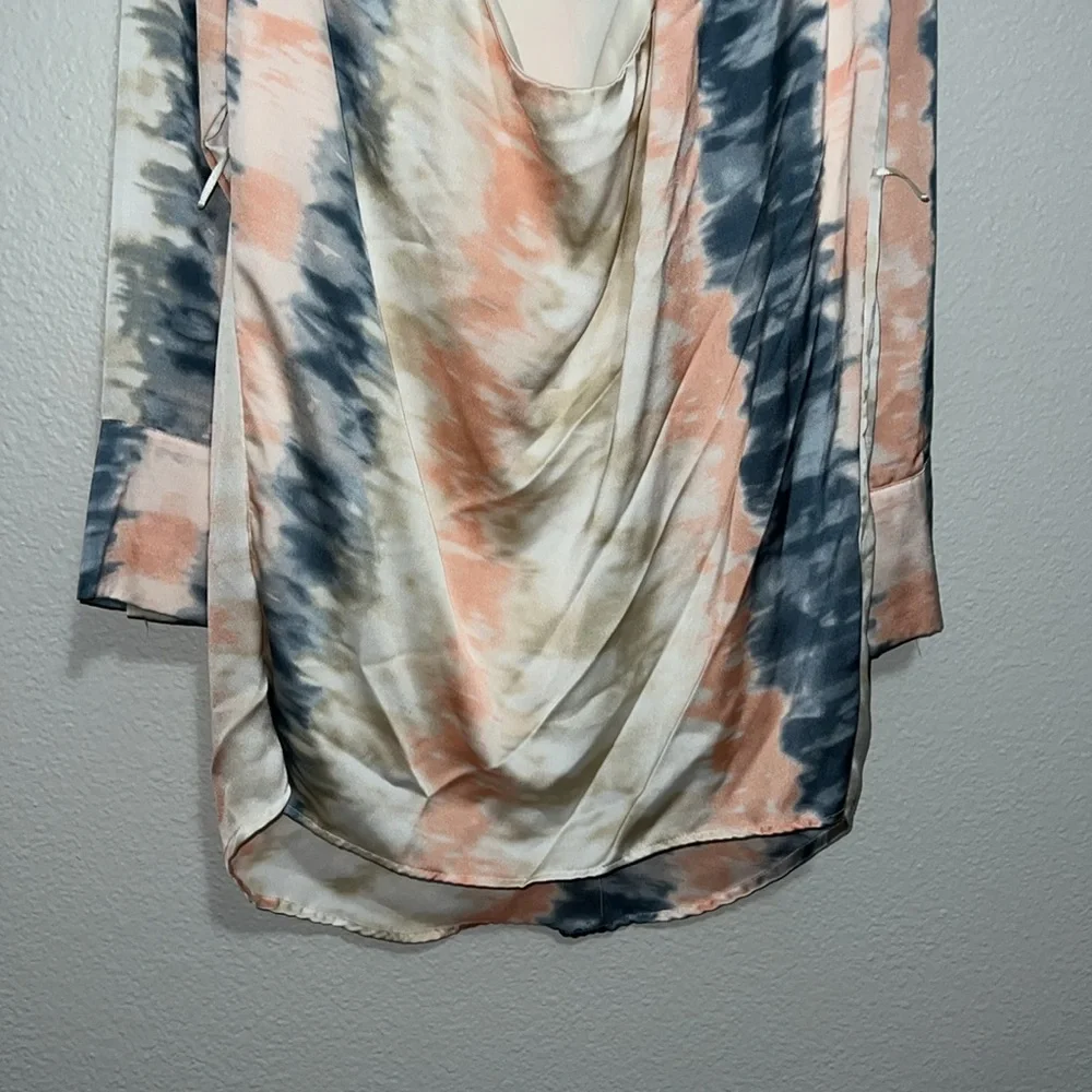 Pre-loved Tie Dye Mini Dress-Coral Comb Color - Picture 5 of 6
